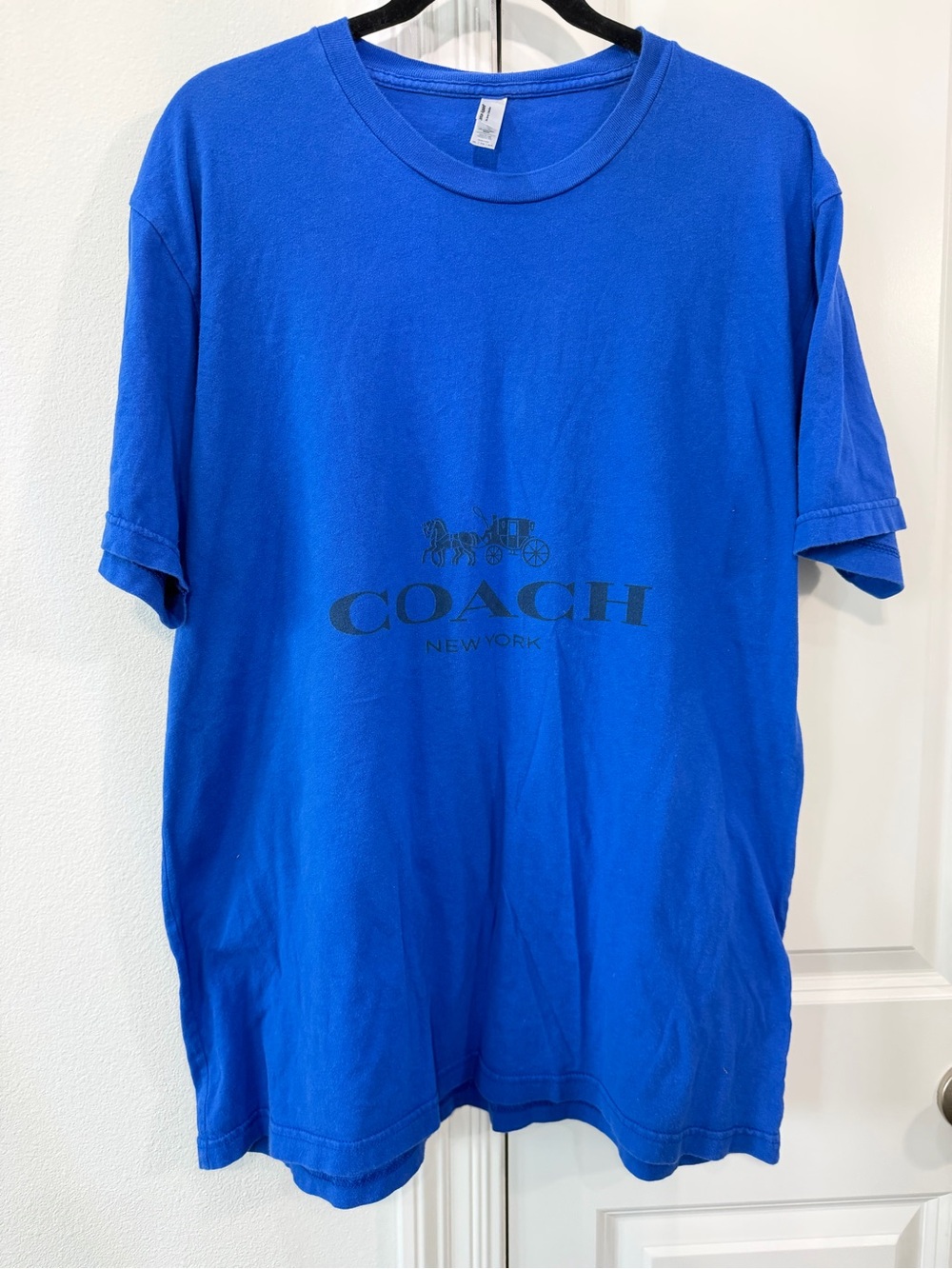 Coach Men’s Royal Blue Logo Short Sleeve Tee